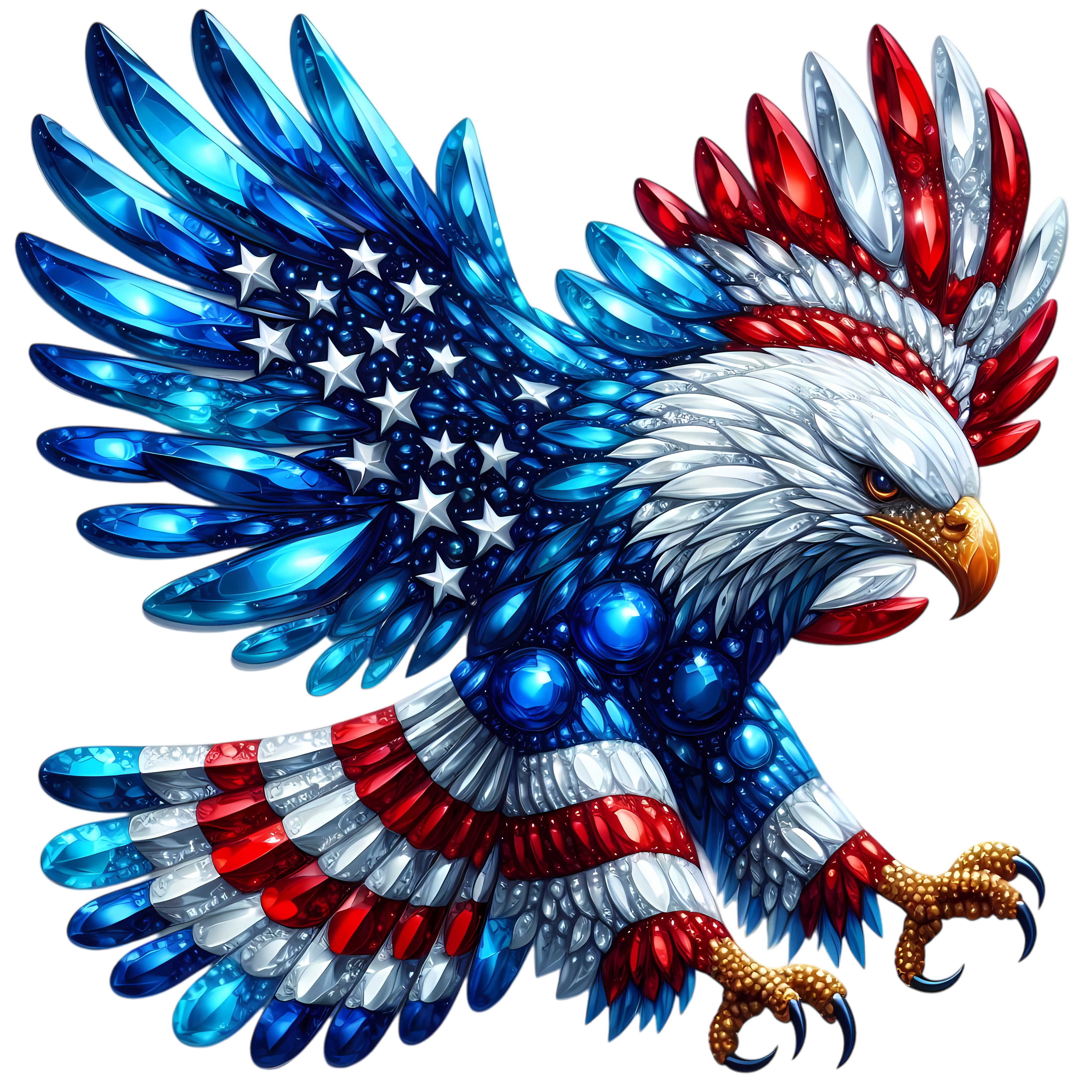 Patriotic Eagle (DTF Transfer Only)