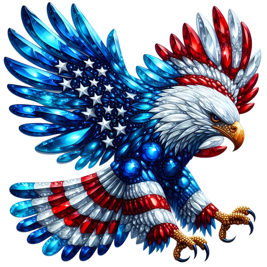 Patriotic Eagle (DTF Transfer Only)