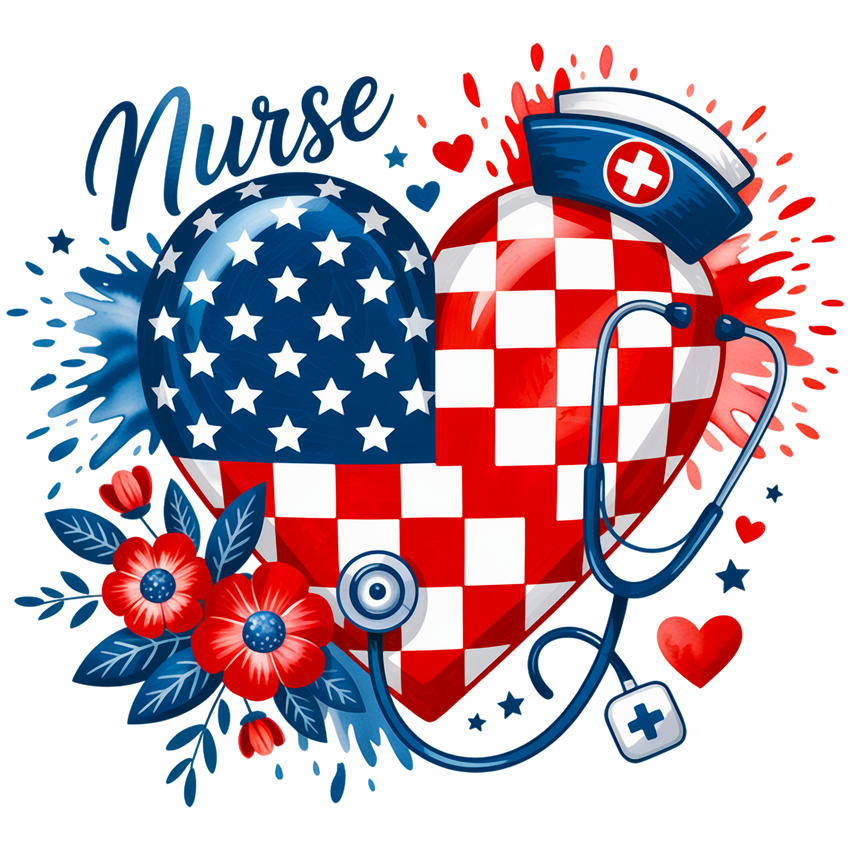 Patriotic Nurse (DTF Transfer Only)